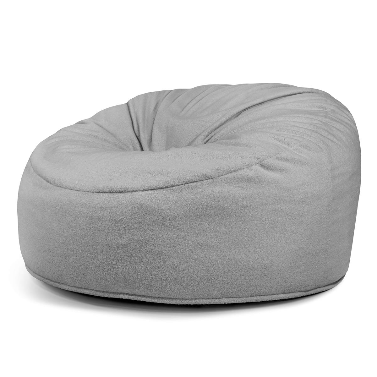 Schaumstoff Sitzsack Om 135 Teddy White Grey