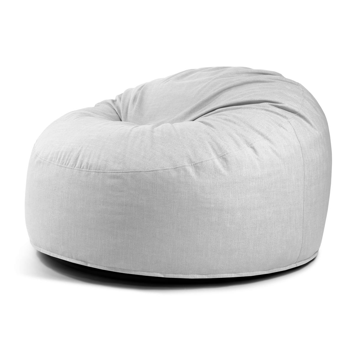 Schaumstoff Sitzsack Om 135 Gaia White Grey