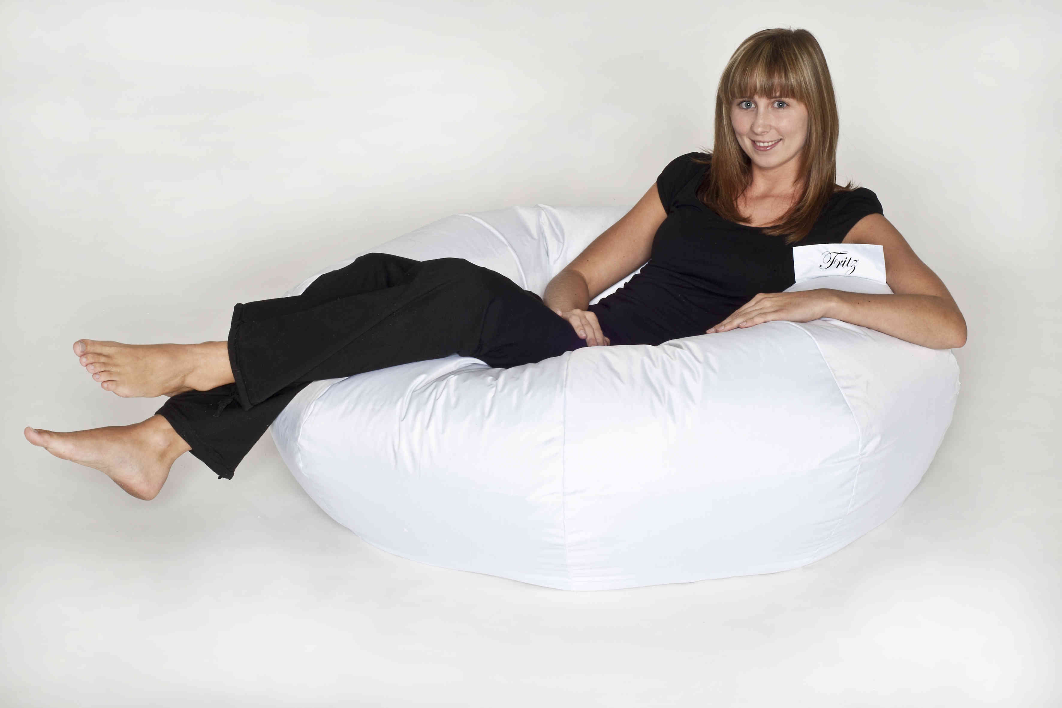 Fritz-Sitzsack Donut weiß