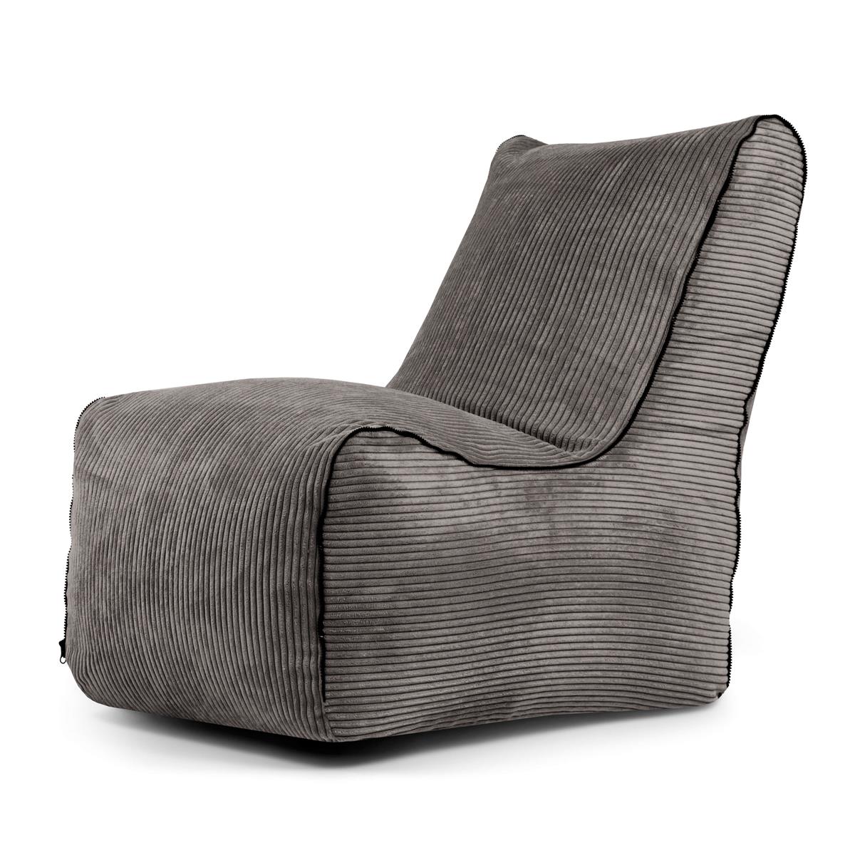 Sitzsack Seat Zip Waves Dark Grey