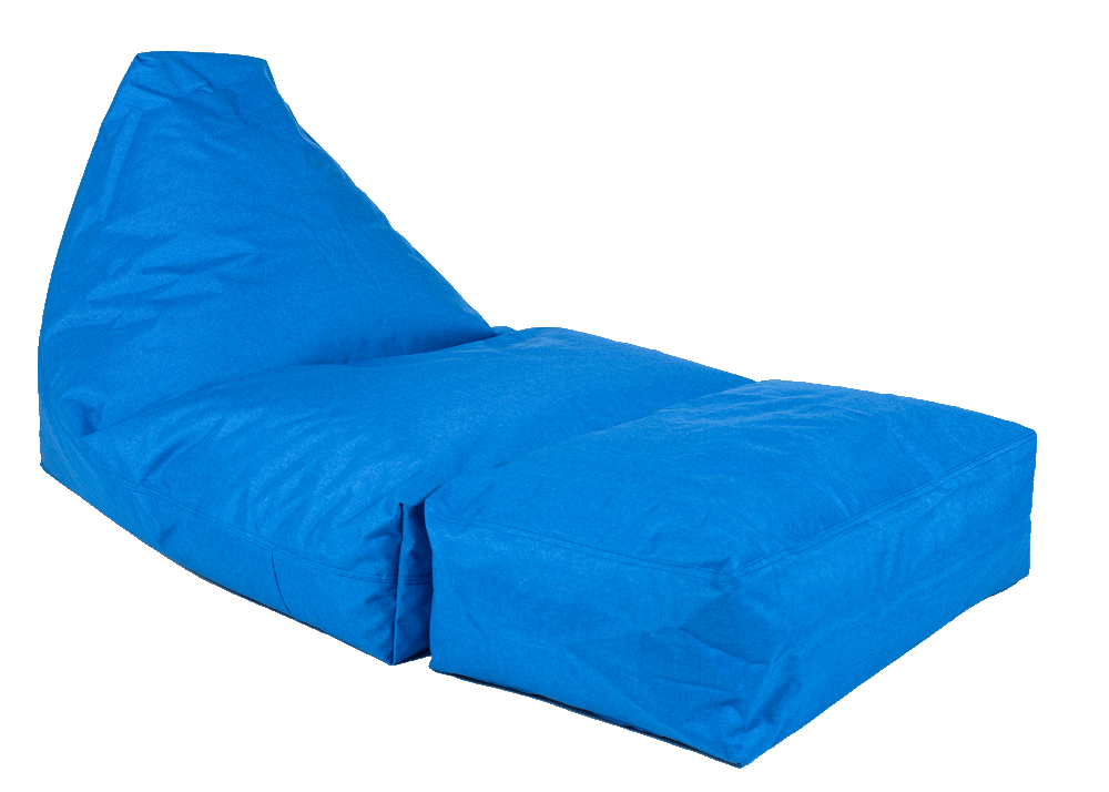 Fritz-Sitzsack Trigo mit Fußablage blau