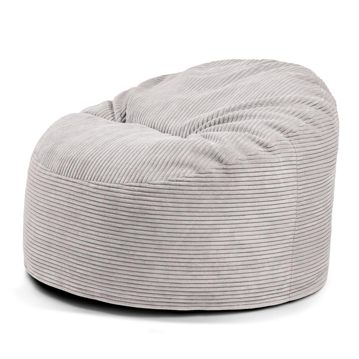 Schaumstoff Sitzsack Om 85 Waves White Grey