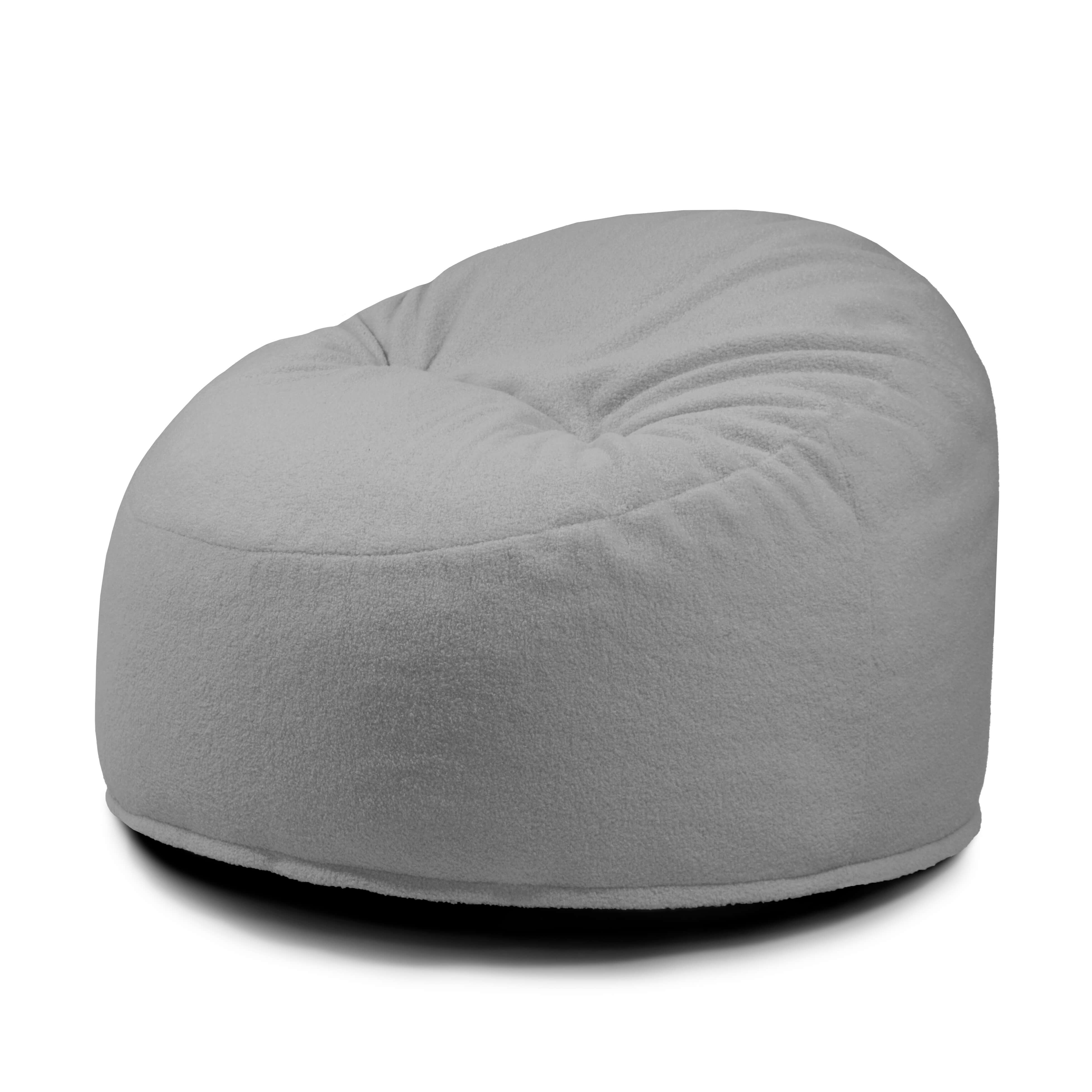 Schaumstoff Sitzsack Om 85 Teddy White Grey
