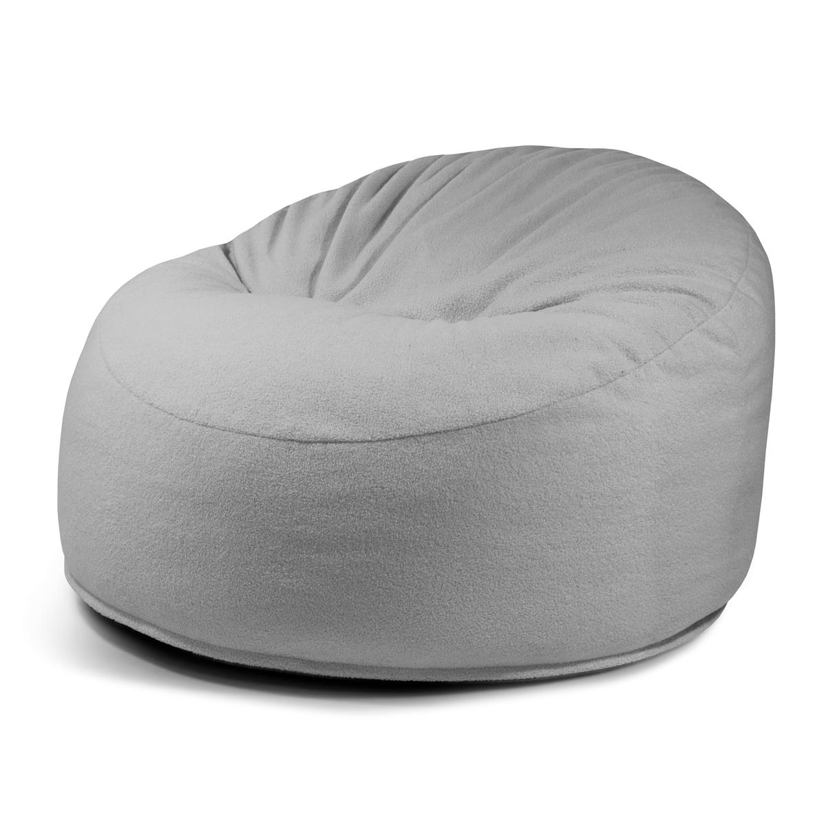 Schaumstoff Sitzsack Om 110 Teddy White Grey