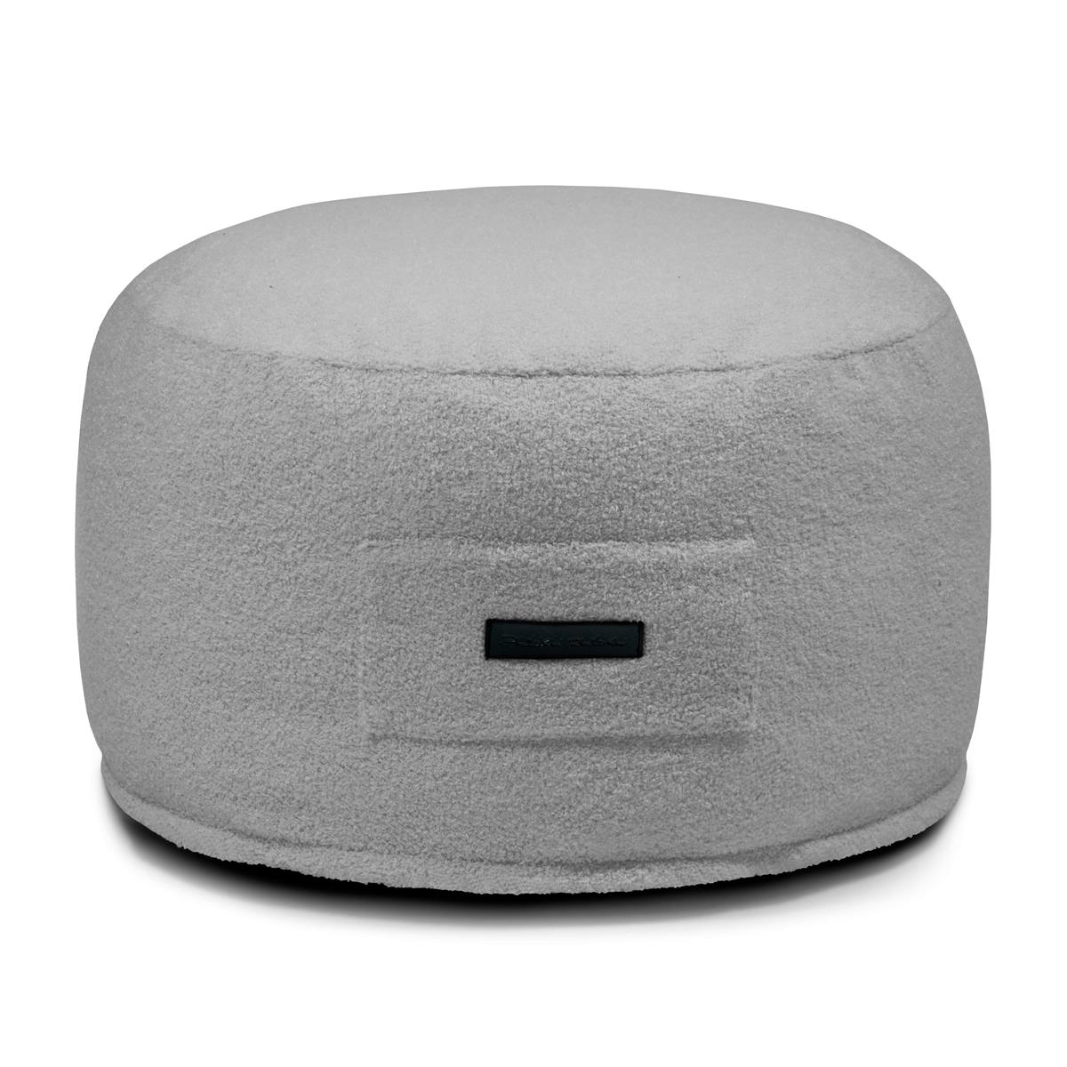 Schaumstoff Fußhocker On 60 Teddy White Grey